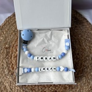 Ensemble Imran (attache tétine+porte clé)