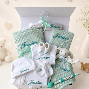 Maxi coffret bébé vert d’eau
